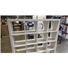 Image 3 : WHITE IKEA CUBICLE SHELVING UNIT 59 X 59 INCH AND 16 INCH DEEP