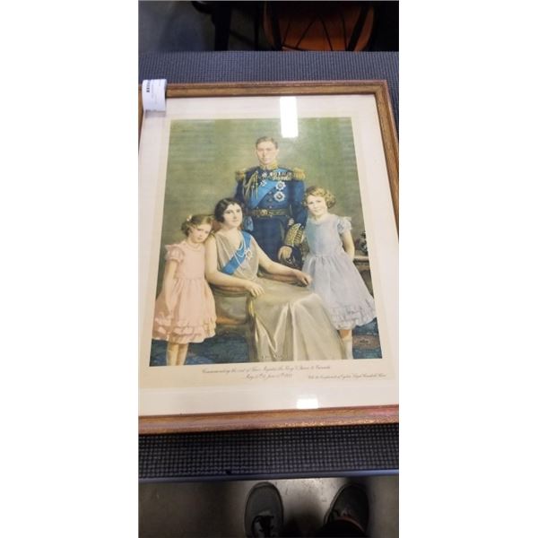 THE ROYAL FAMILY PRINT COMMEMORATING VISIT TO CANADA 1939