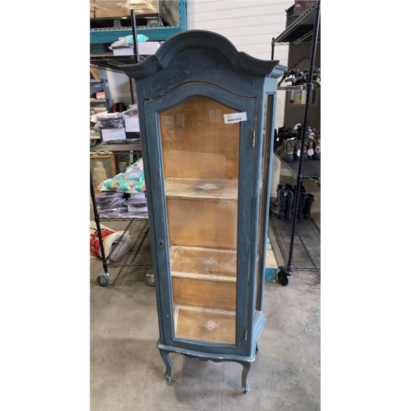 ANTIQUE REPRODUCTION GLASS DOOR DISPLAY CABINET, MADE IN ITALY