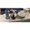 Image 1 : WEDGEWOOD VASE, ANTIQUE LIDDED TUREEN AND LIDDED SILVER POT