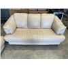 Image 2 : BEIGE LEATHER SOFA  AND LOVESEAT, VERY CLEAN, NO RIPS OR TEARS, GOOD OVERALL CONDITION