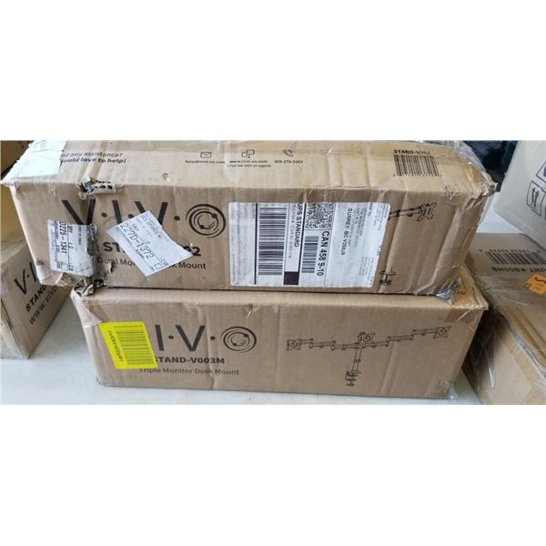 VIVO TRIPLE MONITOR DESK STAND AND DUAL MONITOR DESK STAND