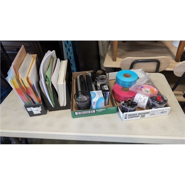 LOT OF ASSORTED OFFICE SUPPLIES