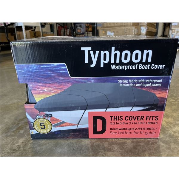 NEW TYPHOON WATERPROOF BOAT COVER SIZE D