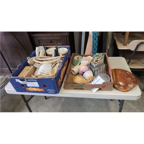 DECOR ITEMS, BLOW DRYERS, VINTAGE TINS, SHOWER HOSE AND HEAD