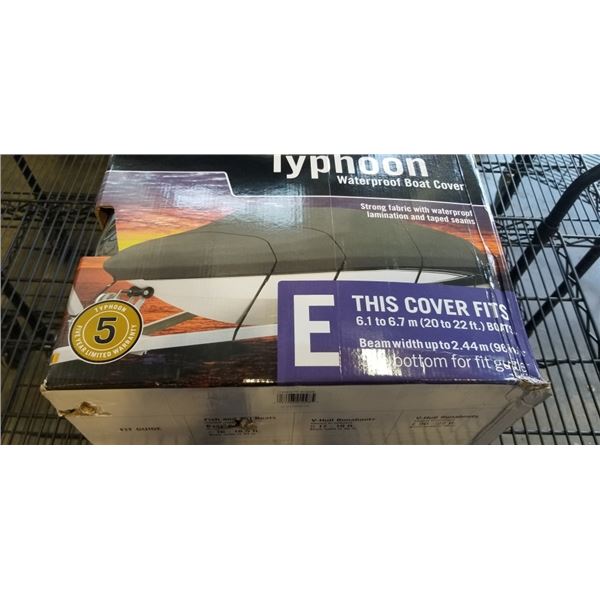 NEW TYPHOON WATERPROOF BOAT COVER SIZE E