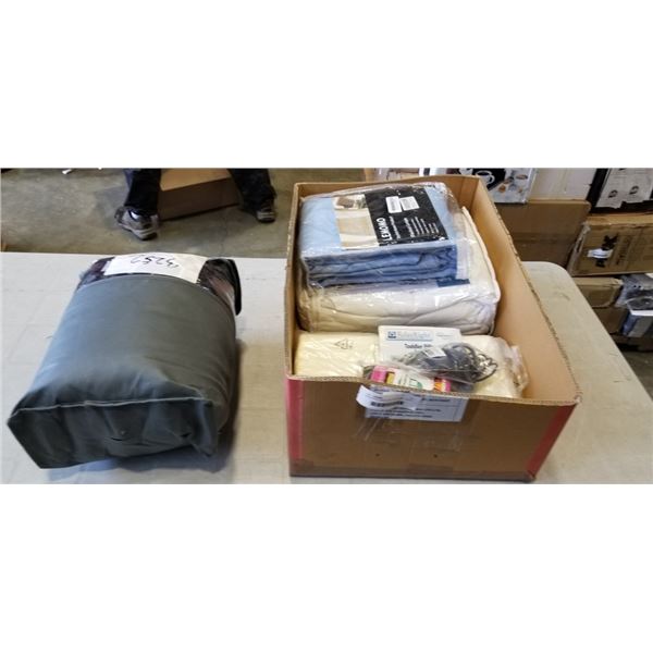 ASSORTED LINENS, MATTRESS PAD, YOUTH PILLOW ETC