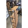 Image 3 : FOLDING SHELF UNIT WITH TEAK SHELVES, 59 INCH TALL, 30 INCH WIDE AND 10 INCH DEEP
