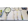 Image 1 : SQUASH RACQUET AND ASSORTED BADMINTON RACQUETS