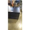 Image 2 : PAIR OF BLACK TWO DRAWER NIGHTSTANDS