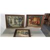 Image 1 : 3 ANTIQUE WOODEN FRAMED PRINTS