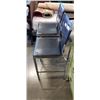 Image 3 : 3 BLACK AND CHROME BAR STOOLS