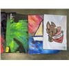 Image 4 : LARGE SKETCH BOOK AND ASSORTED OIL ON CANVAS ART WORKS