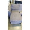 Image 1 : GREY FABRIC SECTIONAL COUCH WITH STORAGE