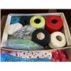 Image 2 : TWO BOXES OF FABRIC AND THREAD