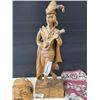 Image 3 : CARVED WOOD JESTER AND  MASK WITH CARPET RUNNER
