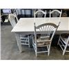 Image 2 : WHITE FARMHOUSE SOLID DINING TABLE AND 6 CHAIRS