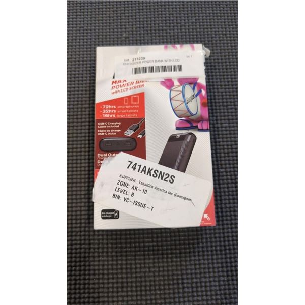 ENERGIZER POWER BANK WITH LCD SCREEN, 20,000MAH