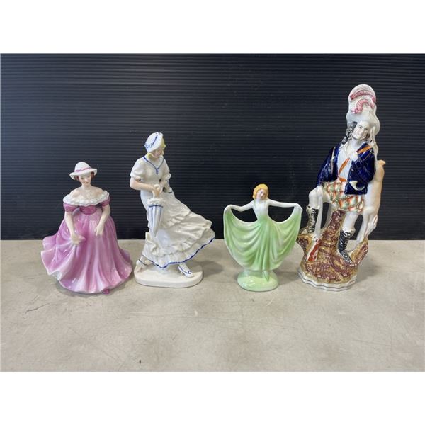 4 ANTIQUE PORCELAIN FIGURINES