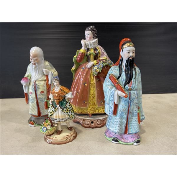4 HAND PAINTED FIGURES