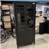 Image 1 : IKEA STORAGE CABINET WITH GLASS DOORS