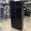 Image 1 : IKEA STORAGE CABINET WITH GLASS DOORS