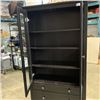 Image 3 : IKEA STORAGE CABINET WITH GLASS DOORS