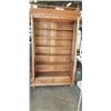 Image 2 : ANTIQUE CABINET WITH STAINED GLASS AND KEY