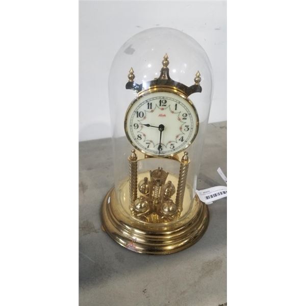 VINTAGE KUNDO GLASS DOME CLOCK