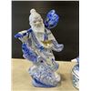 Image 2 : 2 HAND PAINTED EASTERN FIGURES, ONE IS LIDDED DISH