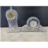 Image 1 : 2 CRYSTAL DESK CLOCKS