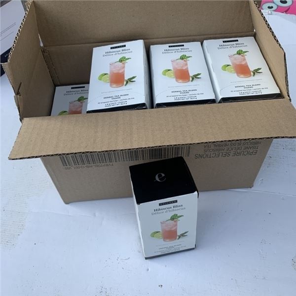 12 BOXES OF HIBISCUS HERBAL TEA BLEND 20 WRAPPED TEA BAGS PER BOX 240 TEABAGS TOTAL
