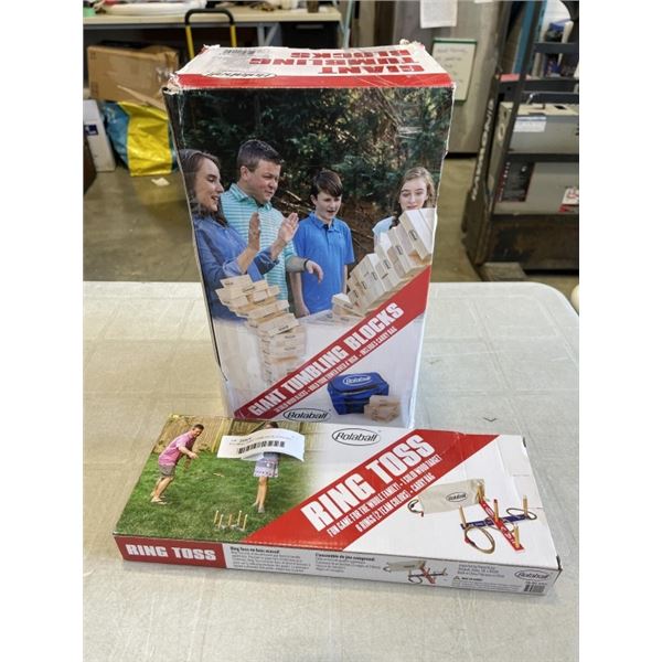 BOLABALL GIANT TUMBLING BLOCKS AND RING TOSS GAMES