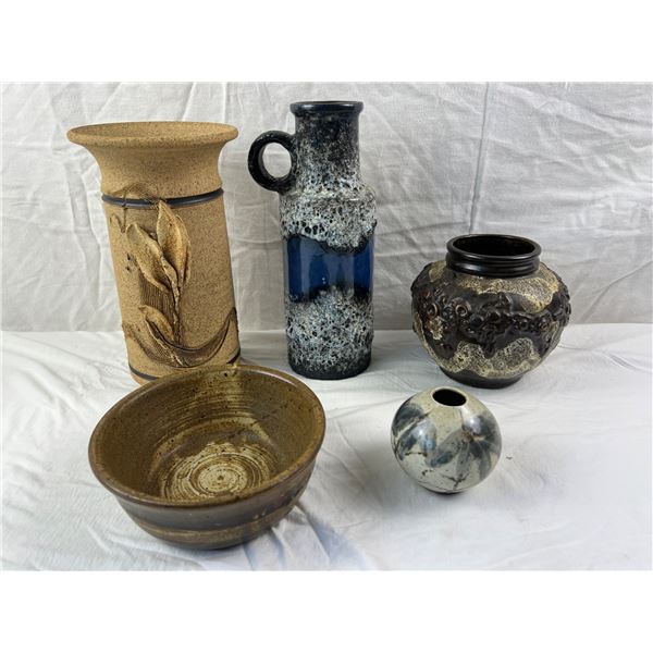 Assortment of Stoneware and Pottery Pieces