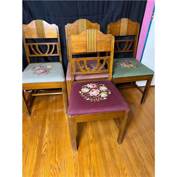Vintage Embroidered Chairs