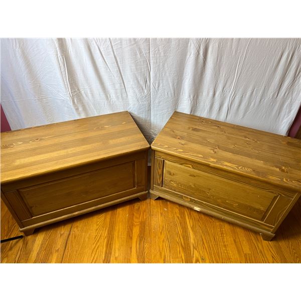Pair of Wooden Storage Trunks