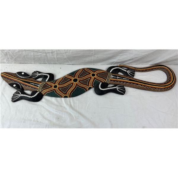 Hand Painted Wooden Lizard