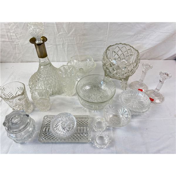 Assortment of Glass and Crystal Kitchenware