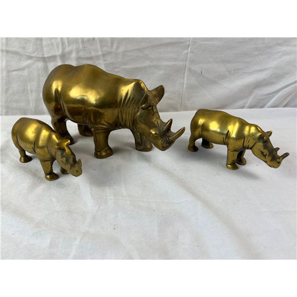 Decorative Brass Rhinos