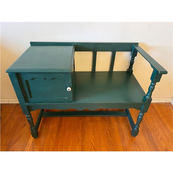 Green Telephone Bench