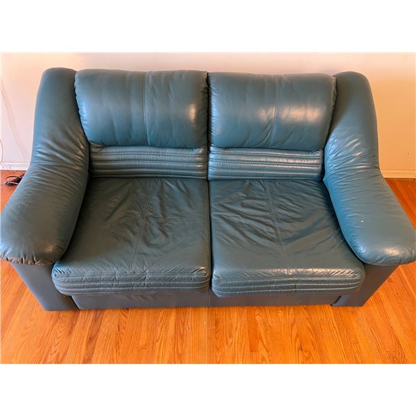 Faux Leather Loveseat