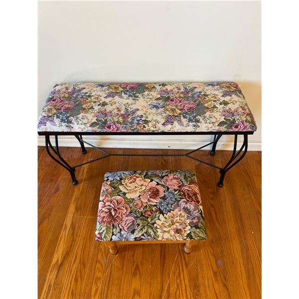 Upholstered Bench & Foot Stool