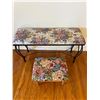 Image 1 : Upholstered Bench & Foot Stool