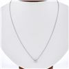 Image 7 : Antique Platinum 0.42 ctw European Diamond Solitaire Pendant w/ Adjustable Chain