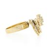 Image 5 : 14K Gold 2.30 ctw Diamond Cluster w/ Mechanical Spinning Fan Unique Cocktail Rin