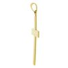 Image 4 : Vintage 14K Yellow Gold Grooved w/ Polished Finish Center Simple Cross Pendant