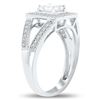 Image 3 : 0.71 ctw VS2 CLARITY E COLOR CENTER Diamond Platinum Ring (1.00 ctw Diamonds) GI