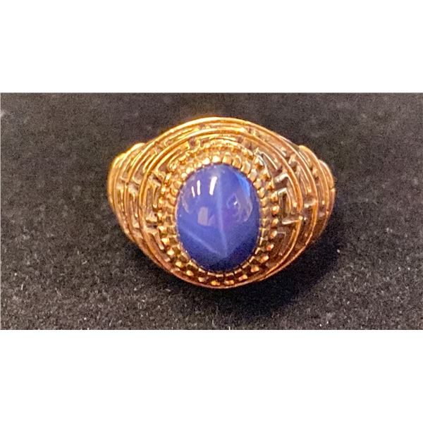 APPROX 18K LADIES RING SET WITH SAPPHIRE (6g)