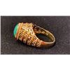 Image 2 : APPROX 18K LADIES RING SET WITH GREEN STONE (5.8G)