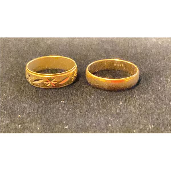 TWO APPROX 10K WEDDING RINGS (4.1G)
